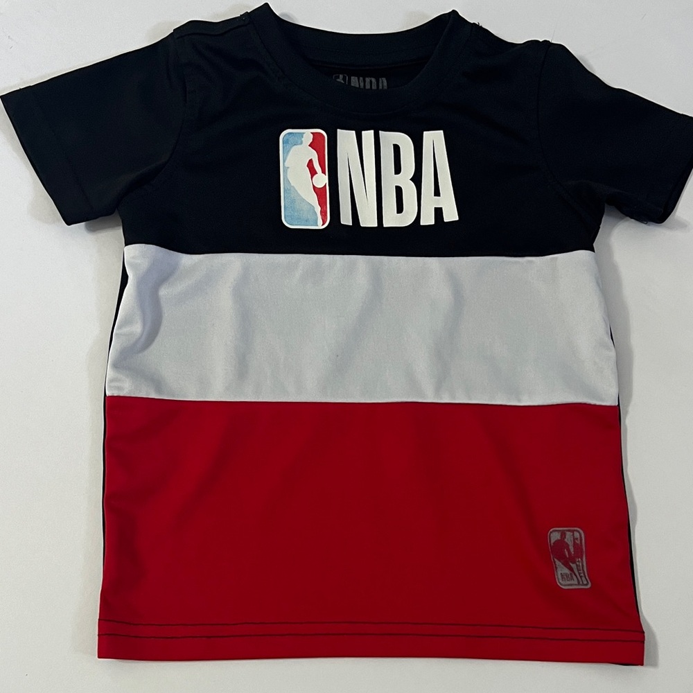 🏀 NBA Kids Tri-Color Tee - Black, White, Red